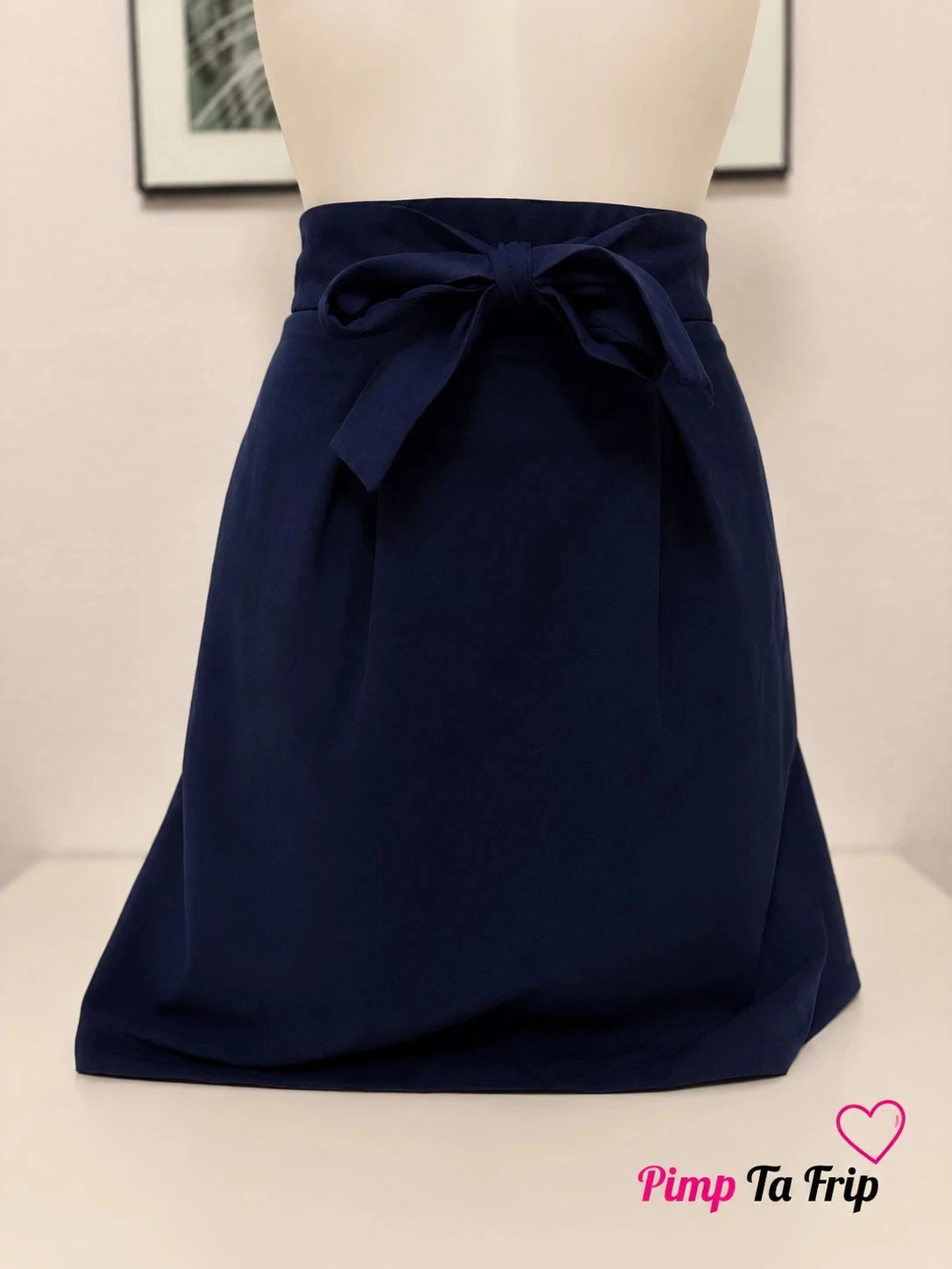 🌸 Jupe portefeuille bleu marine Faither & Sons – Taille 40